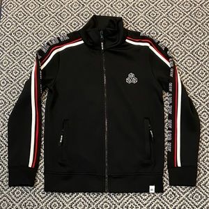 🎉 GUC! 🎉 Nik & Nik Size 10 Black with Red-White Piping Full-Zip Jacket